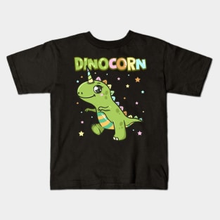 Cute Dinocorn Dinosaur & Unicorn Unisaur Kids T-Shirt